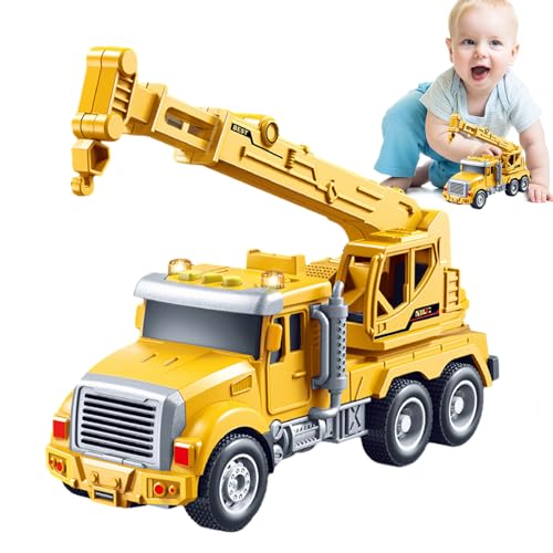 BUNIQ Reibungsfahrzeuge | Simulierte Baufahrzeugspielzeuge mit Lichtern und Geräuschen | BAU-LKW-Spielzeug für Kinder, Jungen und Mädchen ab 4 Jahren, BAU-LKWs von BUNIQ