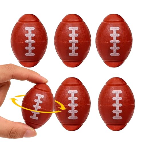 Fußball-Fidget-Spielzeug | Set mit 5 entspannenden Spinnerbällen für Erwachsene in Rugbyballform - Entspannungsspielzeug für Verhaltensunterricht, Sinnesunterricht, Geburtstagsgeschenk, Buniq von BUNIQ