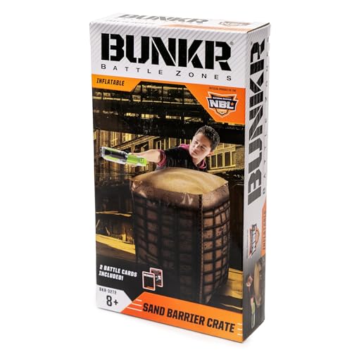 BUNKR -Battle Zones- Sand Barrier Crate - aufblasbare Sandbarriere - kompatibel mit Nerf, Laser X, X-Shot und BoomCo von BUNKR