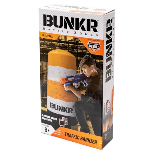 BUNKR -Battle Zones- Traffic Barrier - aufblasbare Verkehrsbarriere - kompatibel mit Nerf, Laser X, X-Shot und BoomCo von BUNKR