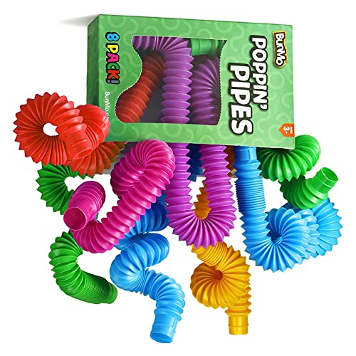 BUNMO Pop Tubes – sensorisches Spielzeug – Kleinkindspielzeug – fantasievolles Spielen & stimulierendes kreatives Lernen – stundenlanger Spaß für Kinder – Tonnen von Spielmöglichkeiten – Nicht von BUNMO