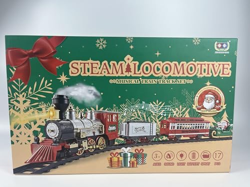 BUOAZR Elektrisches Dampfzug-Spielzeug, elektrische Dampflokomotive, elektrischer Zug Weihnachten BUOAZR Elektrisches Dampfzug-Spielzeug, elektrische Dampflokomotive, elektrischer Zug Weihnachten von BUOAZR