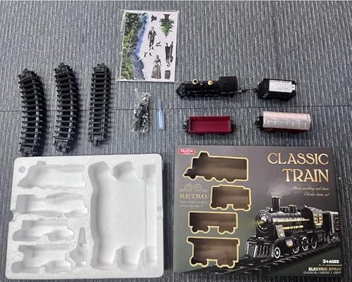 BUOAZR Elektrisches Dampfzug-Spielzeug, elektrische Dampflokomotive, klassischer elektrischer Zug, Weihnachten BUOAZR Elektrisches Dampfzug-Spielzeug, elektrische Dampflokomotive, klassischer elektrischer Zug, Weihnachten von BUOAZR