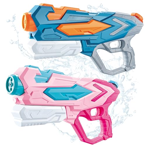 BUOAZR Wasserpistole für Kinder Erwachsene - 2 Stücke, Spritzpistole mit 4 Modi, mit großer Reichweite bis zu 8 Meter 900ml Outdoor-Spielzeug, für Jungen und Mädchen für Sommer Wasser Kampf Geschenk BUOAZR Wasserpistole für Kinder Erwachsene - 2 Stücke, Spritzpistole mit 4 Modi, mit großer Reichweite bis zu 8 Meter 900ml Outdoor-Spielzeug, für Jungen und Mädchen für Sommer Wasser Kampf Geschenk von BUOAZR
