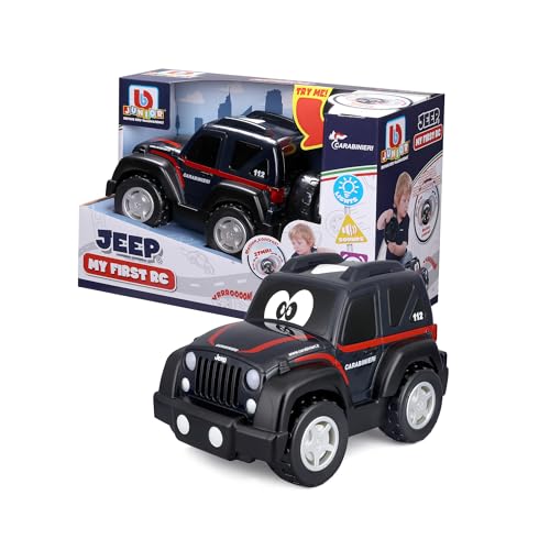 Bburago Junior - Funkgesteuerter Jeep My First RC, Offizieller Jeep-Führerschein, Carabinieri- oder Polizeilackierung, Lichter und Geräusche, Lenkradsteuerung, Empfohlenes Alter 2+ Jahre von Bburago