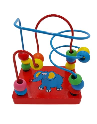 BURI Kleinkindspielzeug Motorikschleife Lernspielzeug Elefanten Motiv Spielzeug von BURI