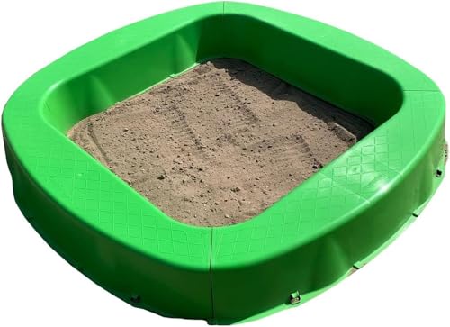 BURI Premium Sandkasten aus Kunststoff 150 x 150 x 20 cm, Grün, Made in Germany – Robuster Buddelkasten für den Garten, Kinderspielzeug zum Buddeln mit Sand oder Kies, sehr stabil & hochwertig BURI Premium Sandkasten aus Kunststoff 150 x 150 x 20 cm, Grün, Made in Germany – Robuster Buddelkasten für den Garten, Kinderspielzeug zum Buddeln mit Sand oder Kies, sehr stabil & hochwertig von BURI