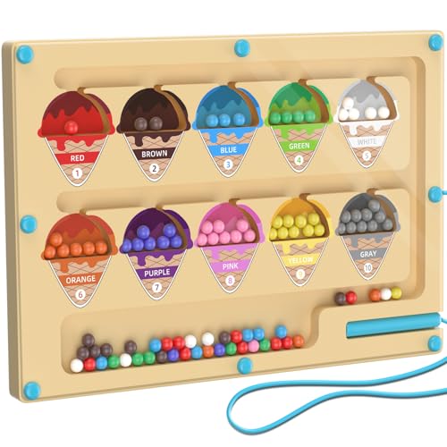 Montessori Spielzeug ab 3 Jahre,Magnetspiel Labyrinth Spielzeug Busy Board,Holzspielzeug Zahlen und Farben Lernspielzeug Motorikspielzeug ab 3 4 5 6 Jahre,Weihnachts Geschenk für Kinder Jungen Mädchen Montessori Spielzeug ab 3 Jahre,Magnetspiel Labyrinth Spielzeug Busy Board,Holzspielzeug Zahlen und Farben Lernspielzeug Motorikspielzeug ab 3 4 5 6 Jahre,Weihnachts Geschenk für Kinder Jungen Mädchen von BURMONG