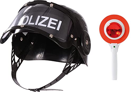 BUSDUGA 2819 Polizeihelm mit Signalkelle mit Licht von BUSDUGA