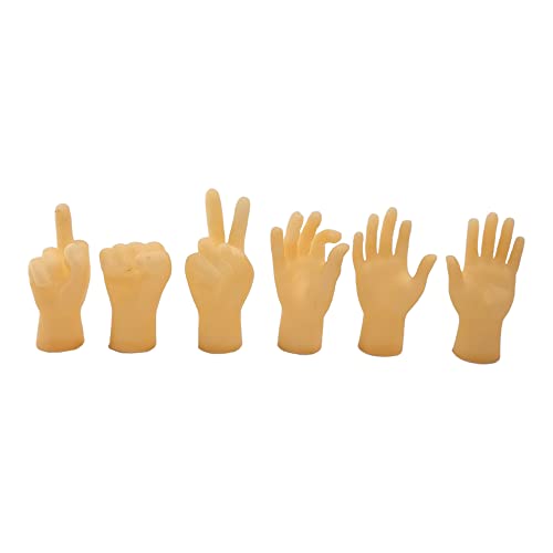 BUSDUGA 4268 Fingerpuppen 6er Set, ca. 6-8cm aus PVC, kleine Hände Handgesten Puppentheater von BUSDUGA