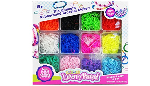 BUSDUGA 700203 - Loom Bänder Set & Clips, 4.200 Stück, mit Neonfarben! von BUSDUGA