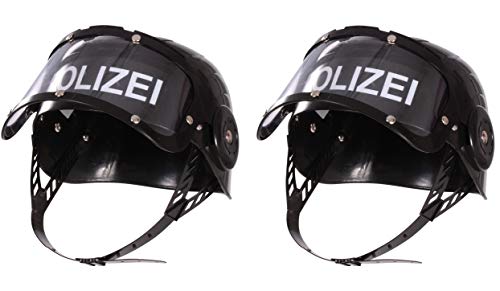 BUSDUGA Polizeihelm für Kinder mit Visier (2 Helme) von BUSDUGA