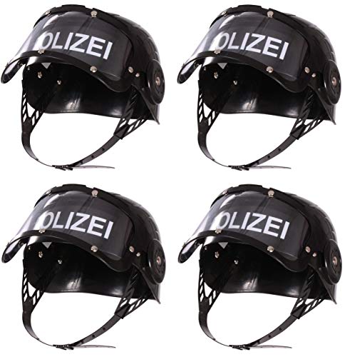 BUSDUGA Polizeihelm für Kinder mit Visier (4 Helme) von BUSDUGA