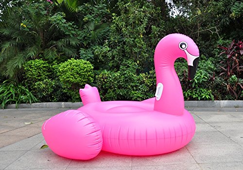 BUSDUGA - Riesiger aufblasbarer Flamingo, die Badeinsel die auffällt - 190x190x90cm - DER Hingucker überall auf dem Wasser von BUSDUGA
