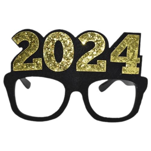 BUTIFULSIC 1 Paar Lustige Brille 2024 Brillengestell Neujahrsbrille 2024 Brillen 2024 Cosplay-brille Für Kinder Neuartige Brillen Neuheit Sonnenbrille Dekorativer Spiegel Vlies Modellieren von BUTIFULSIC