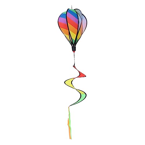 BUTIFULSIC 1Stk Heißluftballon-Ornament gestreifter Regenbogen-Windsack rotierende Pailletten Windmühle Zelte Luftballons Partybevorzugung Riesiger Heißluftballon-Anhänger Riese von BUTIFULSIC