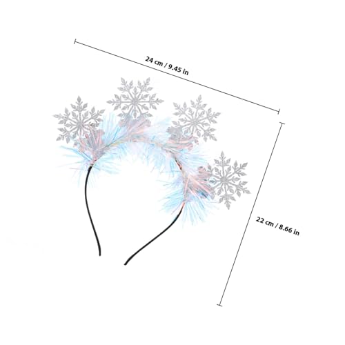 BUTIFULSIC 2 Stk. Weihnachtlicher Schneeflocken-haarreif mit Glitzerndem Design Elastisch und Angenehm Festlicher Kopfschmuck für Erwachsene Weihnachtsfeiern und Partys von BUTIFULSIC