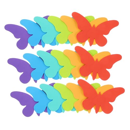 BUTIFULSIC 36 Stück Teiliges Schmetterling Bastelset aus Eva Schaumstoff DIY Kreative Dekoration für Party Kindergarten und Wandgestaltung Leichte Anbringung mit Kleber oder Klebeband Buntes von BUTIFULSIC