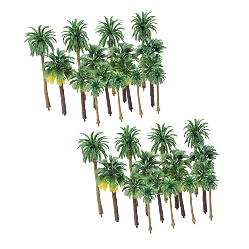 BUTIFULSIC 36St künstliche Kokospalme statische Grasbüschel Mini-Bäume zum Basteln Grün Artificial Tree plastikbaum Anlage Züge Miniatur-Szenenbäume Spielzeugbäume Bahn Modell Kokosnussbaum von BUTIFULSIC