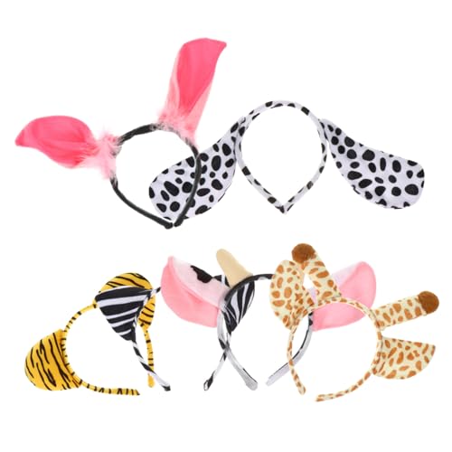 BUTIFULSIC 6 Stück Teiliges Cartoon Tiere Haarreifen aus Weichem Kurzplüsch Elastisch und Langlebig Lustige Party Cosplay kopfbedeckungen für Kostümspiel und Themenpartys von BUTIFULSIC