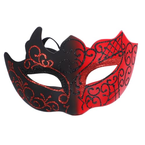 BUTIFULSIC Halbgesichts-Flammenmaske Vintage-Kleidung Cosplay-Outfits Weihnachtsdekoration Karnevalsmaske für Männer venezianische Masken Tanzparty-Masken Partyzubehör Party-Requisite Mann von BUTIFULSIC