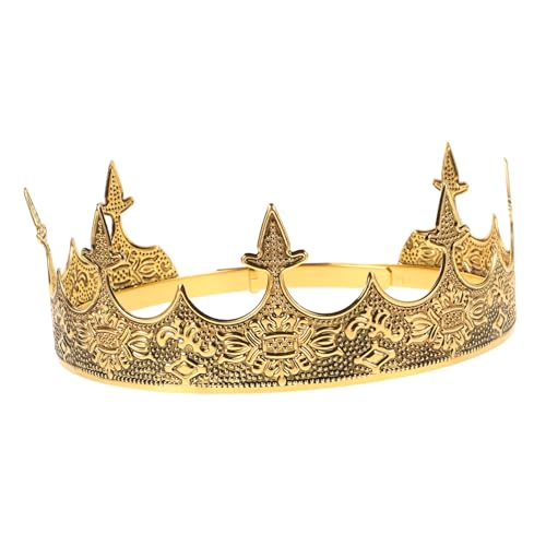 BUTIFULSIC Herren Prinzenkrone Für Jungen Königskrone Kopfbedeckung Mittelalterliche Königskrone Männerkrone Erwachsenenkrone Für Männer Erwachsene Cosplay Requisiten Herrenkrone von BUTIFULSIC