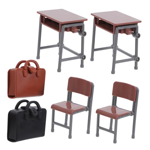BUTIFULSIC Miniatur Klassenzimmer Möbelset Handgefertigt Miniatur Schreibtisch Stuhl Schulranzen Puppenhaus Dekoration Sammler Zubehör BUTIFULSIC Miniatur Klassenzimmer Möbelset Handgefertigt Miniatur Schreibtisch Stuhl Schulranzen Puppenhaus Dekoration Sammler Zubehör von BUTIFULSIC