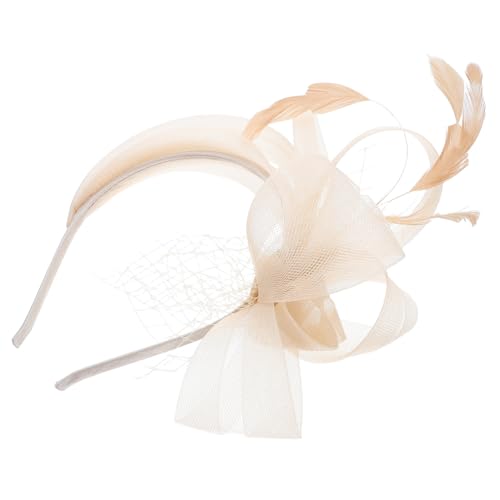 BUTIFULSIC Retro Feder Stirnband Damen Jahre Vintage Haarreif Leicht Glamourös für Cocktail Karneval Tanzparty und Kostümaccessoire in Champagner von BUTIFULSIC