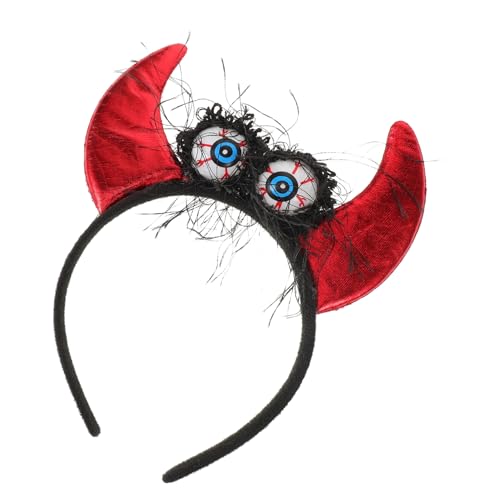 BUTIFULSIC Teufelshörner Stirnband Leuchtendes Halloween Haarreifen Cosplay Haarschmuck für Damen Party Fotorequisit Karneval Kostüm Zubehör von BUTIFULSIC