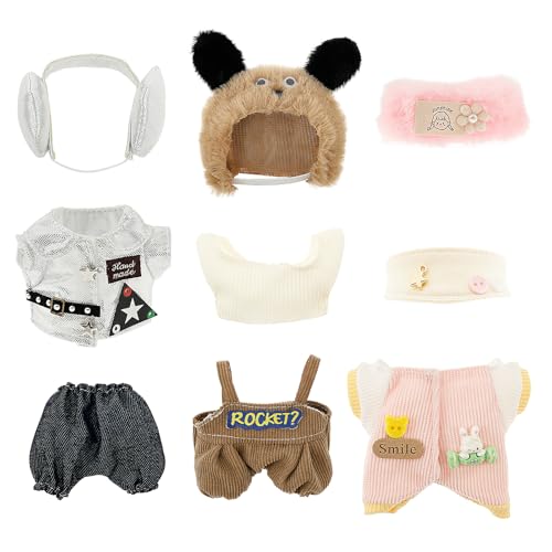 3 PCs 17 cm süße Puppenkleidung Set Exquisite Puppen -Outfit -Accessoires mit Hut Schalkopfhörer Hose Kopfschmuck für Kinder Jungen Mädchen 3 PCs 17 cm süße Puppenkleidung Set Exquisite Puppen -Outfit -Accessoires mit Hut Schalkopfhörer Hose Kopfschmuck für Kinder Jungen Mädchen von BUTORY