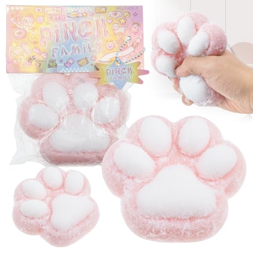 3 StüCk Cat Paw Squishy Squeeze Toy, Taba Katzenpfoten Fufu Squishy FüR Stressabbau, SüßE Katzenpfoten Quetschspielzeuge FüR Adhs Angst Abbauen (pink) von BUTORY