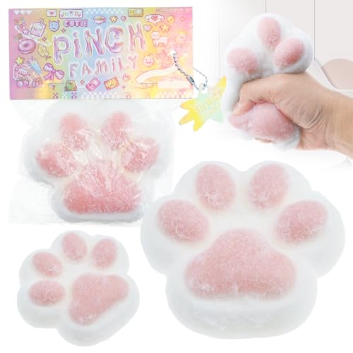 3 Stück Cat Paw Squishy Squeeze Toy Taba Katzen Pfoten Squishy Für Stressabbau Süße Katzenpfoten Quetschspielzeuge Für Adhs Angst Abbauen (weiß) von BUTORY