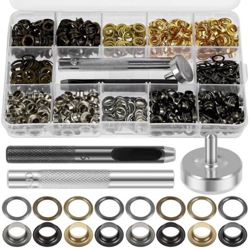 BUTORY Der 400 Set -Grommet -Kit 3/16 -Zoll -Ösen Punch -Kit mit Loch -Punch -Werkzeug 4 Farben Messing Ösen Handbuch Grommet Pressautomat Grommet Kit für Stoff Leder Canvas -Kleidungsschuhe BUTORY Der 400 Set -Grommet -Kit 3/16 -Zoll -Ösen Punch -Kit mit Loch -Punch -Werkzeug 4 Farben Messing Ösen Handbuch Grommet Pressautomat Grommet Kit für Stoff Leder Canvas -Kleidungsschuhe von BUTORY