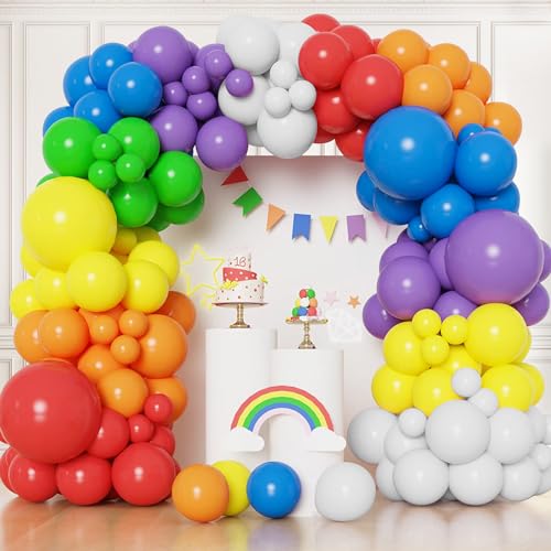 Luftballons Bunt 163 pcs Luftballons Geburtstag gemischte Farben Regenbogen Ballons Latexballons 18inch/12inch/5inch für Deko Party Hochzeitsdeko, Deko Geburtstag Valentinstag Regenbogen Deko Luftballons Bunt 163 pcs Luftballons Geburtstag gemischte Farben Regenbogen Ballons Latexballons 18inch/12inch/5inch für Deko Party Hochzeitsdeko, Deko Geburtstag Valentinstag Regenbogen Deko von BUTORY