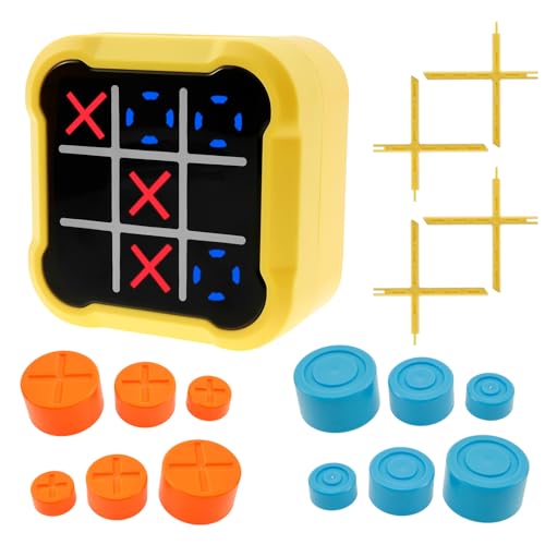 Toe Bolt Game 4-In-1 Handheld Spielkonsole Toe Spiel Klassisches Lernspielzeug Puzzlespielkonsole Tragbare Reisespiele Portable Fidget Toy Board Games for Kids and Adults von BUTORY