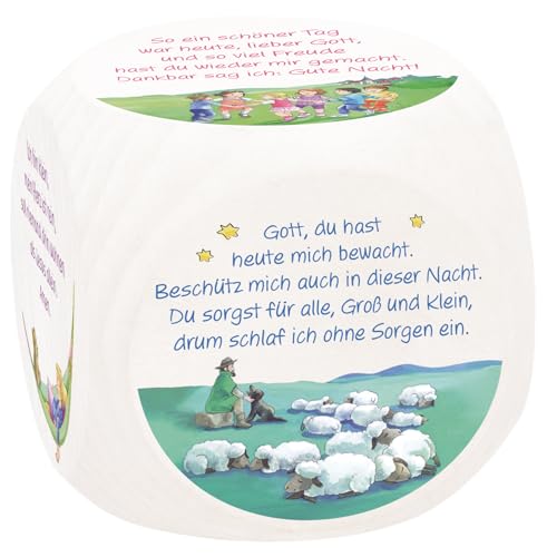 Butzon & Bercker Gebetswürfel mit Abendgebeten – Gute Nacht, Kleiner Schatz. 6 beliebte Abendgebete für Kinder, liebevoll gestalteter Holzwürfel. Ideal als christliches Geschenk von BUTZON & BERCKER