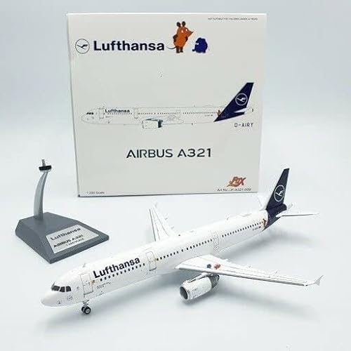 BUY GONE WORLD A321-131 LUFTHANSA D-AIRY Modellflugzeug, Metall, 40 cm, Unisex, Kinder von BUY GONE WORLD