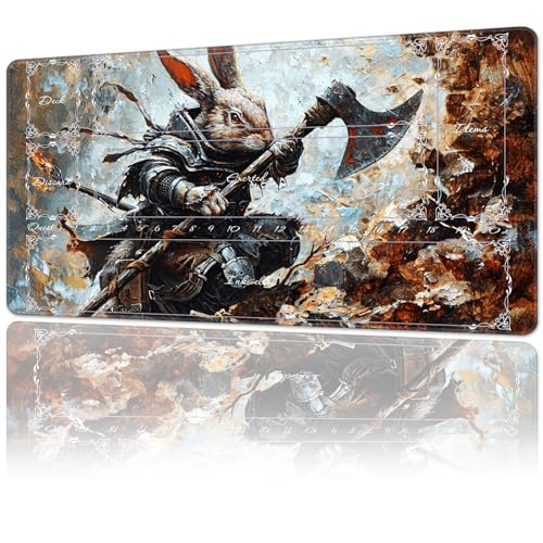 Genähte Kartenspiel-Spielmatte, Magic The Gathering Spielmatte für MTG-Spielmatte mit Zonen, glatter Gummi-Oberfläche, Magic The Gathering Commander Spiele für TCG-Spielmatte, 61 x 35 cm Genähte Kartenspiel-Spielmatte, Magic The Gathering Spielmatte für MTG-Spielmatte mit Zonen, glatter Gummi-Oberfläche, Magic The Gathering Commander Spiele für TCG-Spielmatte, 61 x 35 cm von BVCLKJPOI