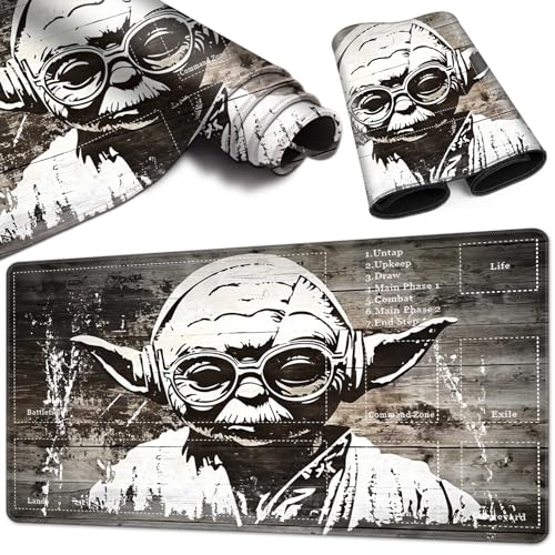Magic Card Game Playmat 61 x 35,6 cm, genähter Rand, TCG-Spielmatte mit Zonen, rutschfeste Gummi-Rückseite, Sammelkartenspiel, Brettspiel-Matte, Holzmaserung, Alien Magic Card Game Playmat 61 x 35,6 cm, genähter Rand, TCG-Spielmatte mit Zonen, rutschfeste Gummi-Rückseite, Sammelkartenspiel, Brettspiel-Matte, Holzmaserung, Alien von BVCLKJPOI