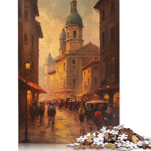 1000 Teile „Stadtbild von Rom in Öl“ für Erwachsene. Schwierige Puzzles für Erwachsene. Familienspaß. Puzzles 1000 Teile (38 x 26 cm) von BVGVFHT