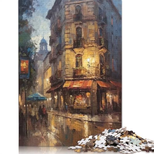 1000-teiliges Barcelona-Architektur-Puzzle für Erwachsene, Papierpuzzles, Puzzles für Erwachsene, Lernspiel, Herausforderungsspielzeug (75 x 50 cm) von BVGVFHT