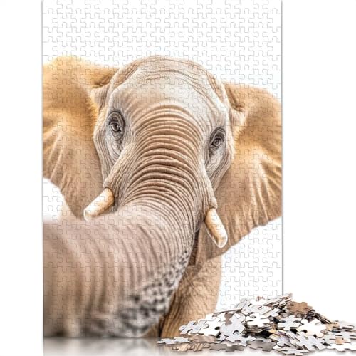 1000-teiliges Elefanten-Selfie-Puzzle für Erwachsene, Papierpuzzles für Teenager, Geschenke, einzigartige Heimdekoration und Geschenke, 1000 Stück (75 x 50 cm) von BVGVFHT