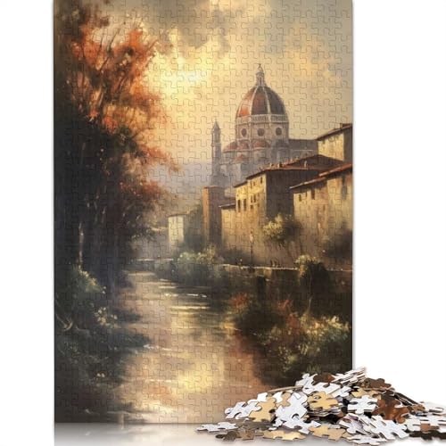 1000-teiliges Florenz-Italien-Kunst-Puzzle für Erwachsene, Puzzles, Lernspielzeug, 1000 Stück (75 x 50 cm) von BVGVFHT