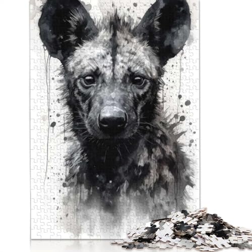 1000-teiliges Hyänen-Natur-Schnitzel-Puzzle für Erwachsene und Teenager, 1000 Teile (75 x 50 cm) von BVGVFHT
