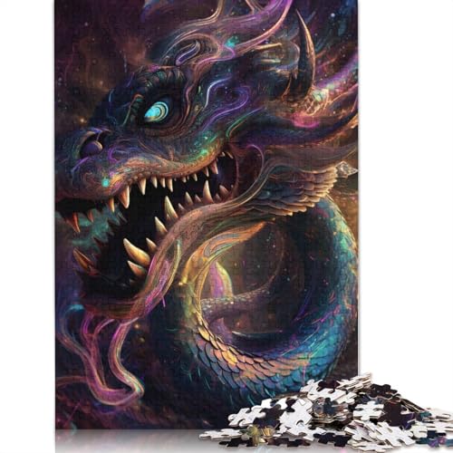 1000-teiliges Hypnotic Space Dragon-Puzzle für Erwachsene und Teenager, Papierpuzzle, Lernspiel, Herausforderung, Spielzeug, Geburtstagsgeschenke, 1000 Stück (38 x 26 cm) von BVGVFHT