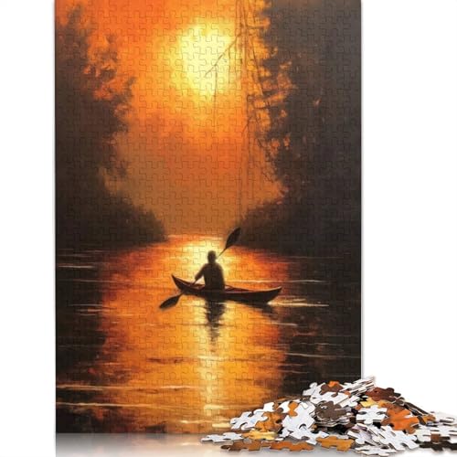 1000-teiliges Kajak-Nervenkitzel-Puzzle für Erwachsene, Puzzle für Erwachsene und Jugendliche ab 12 Jahren, 1000 Teile (38 x 26 cm) < von BVGVFHT