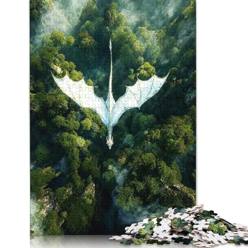 1000-teiliges Pearlscale Dragon Ascent-Puzzle für Erwachsene, Papierpuzzles für Teenager, Geschenke, einzigartige Heimdekoration und Geschenke (75 x 50 cm) von BVGVFHT