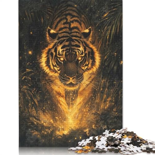 1000-teiliges Puzzle „Fiery Tiger“ für Erwachsene und Teenager. Puzzle für Familienspaß und Spieleabende. 1000 Teile (38 x 26 cm) von BVGVFHT