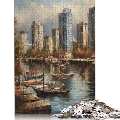 1000-teiliges Puzzle für Erwachsene mit Vancouver City, Kanada, Papierpuzzle, Puzzle für Erwachsene, 1000 Teile (75 x 50 cm) von BVGVFHT