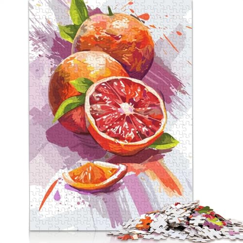 1000-teiliges Puzzle mit Blutorangen-Stillleben für Erwachsene, Papierpuzzles für Erwachsene, Teenager, Mann, Frau, Geschenk, 1000 Stück (38 x 26 cm) von BVGVFHT